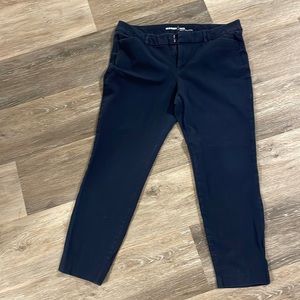 Navy Mid-Rise Regular Pixie Pants. 12